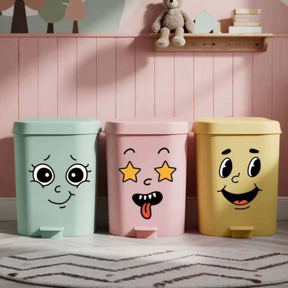 Colorful Cartoon Trash Or Container Stickers - Picture 7 of 9